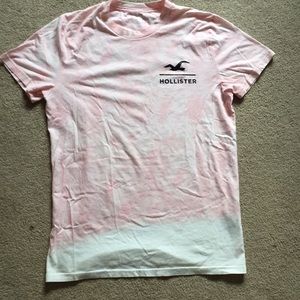 Pink and white Hollister T-shirt
